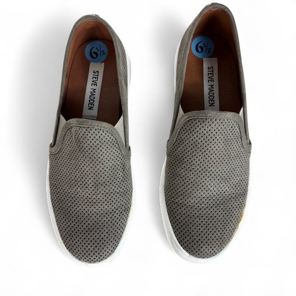 Steve Madden Women's Zarayy Casual Flats Slip On Sneakers Size 6.5 Medium, Gray - Picture 4 of 9